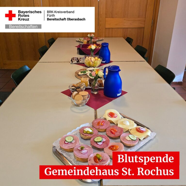 Mehr über den Artikel erfahren Gestern fand in Zirndorf die Blutspende statt. Für uns ein besonderer Termin. Normalerweise betreuen wir über das Jahr verteilt 6 Blutspenden. Bei der gestrigen handelte es sich jedoch um einen 7. zusätzlichen Termin. Insgesamt erschienen 104 Spenderinnen und Spender. Bereits am 01.10. findet ein weiterer Termin in Oberasbach statt. Wir freuen uns auch auf euch.