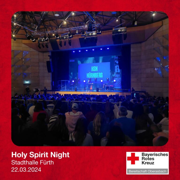 Mehr über den Artikel erfahren Gestern haben wir für die Bereitschaft Fürth den Dienst der Holy Spirit Night…
