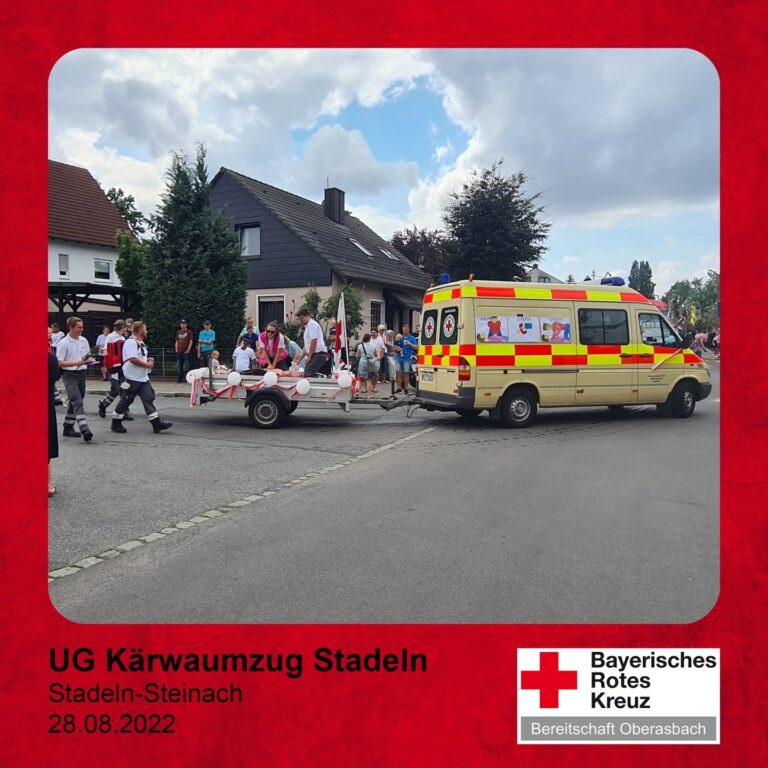 Mehr über den Artikel erfahren Heute Nachmittag haben wir @brkbereitschaftstadelnsteinach beim Kärwaumzug unterstützt.