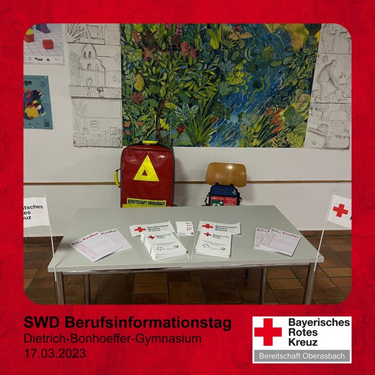 Mehr über den Artikel erfahren Heute haben wir einen Sanitätsdienst am Berufsinformationstag im…