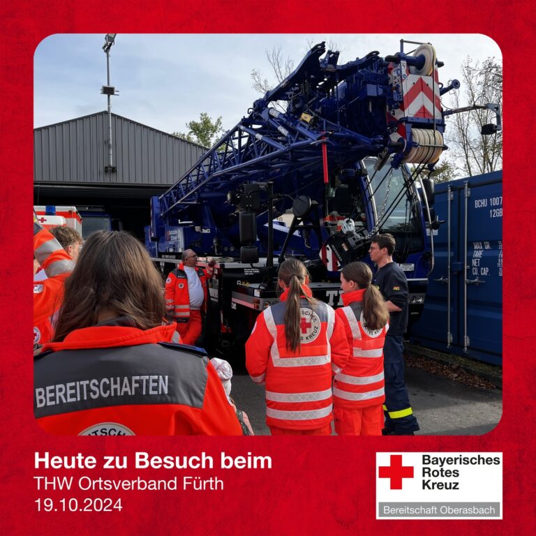 Mehr über den Artikel erfahren Heute durften wir uns dankenswerterweise dem Ausflug der @brk_bereitschaft_zirndorf…